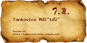 Tankovics Máté névjegykártya