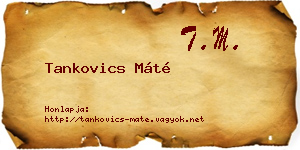 Tankovics Máté névjegykártya